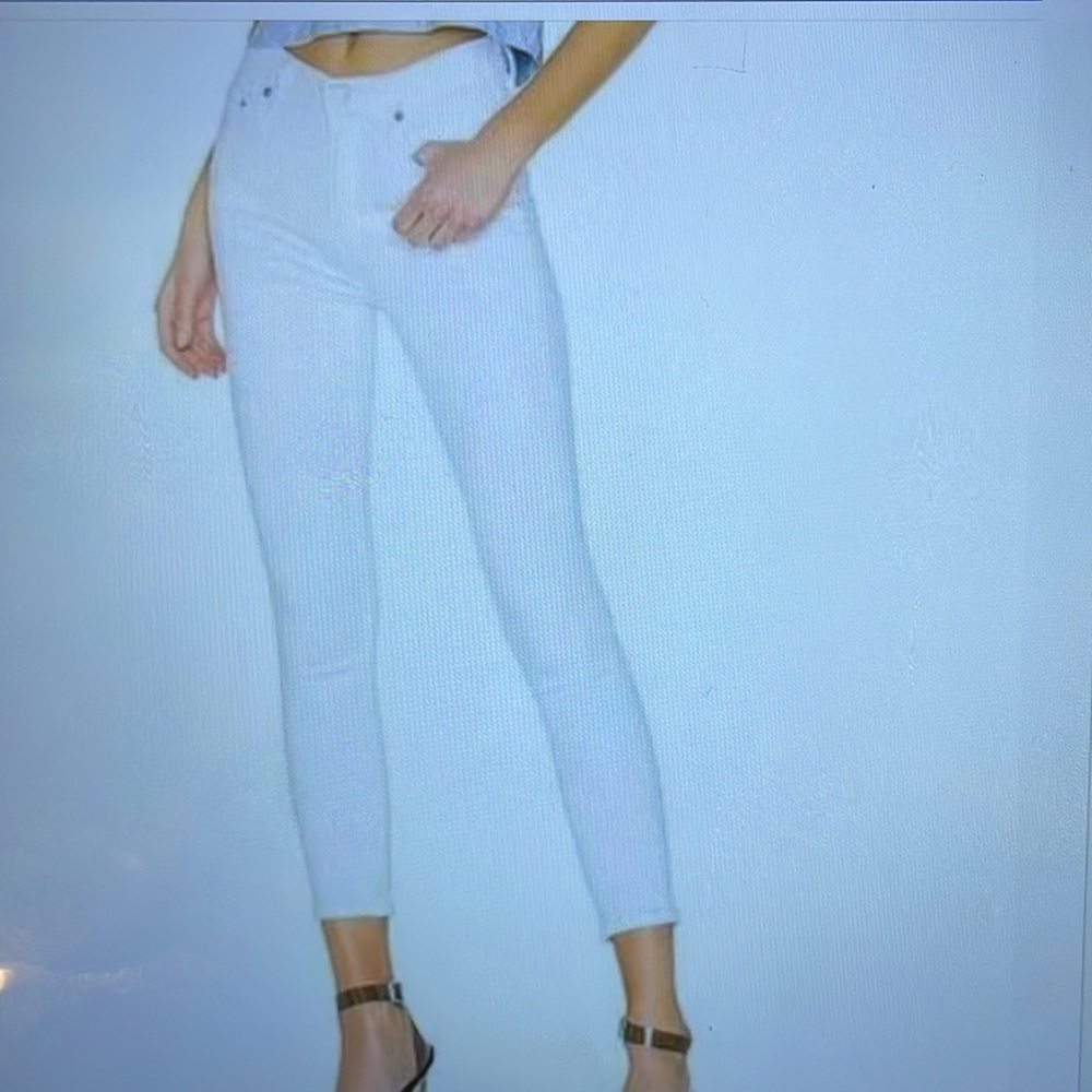 Citizens of Humanity White Rocket Crop High Rise Skinny size 25